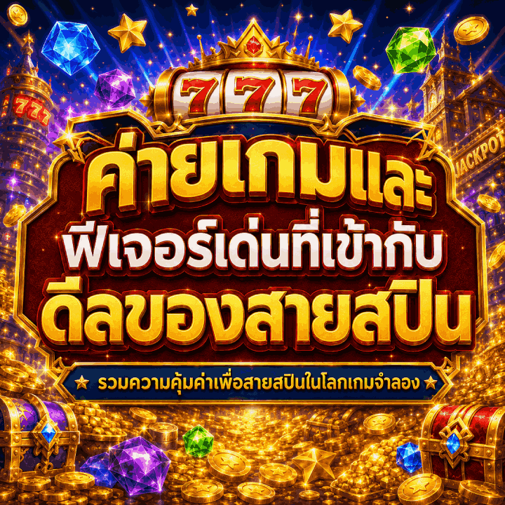 ค่ายเกมและฟีเจอร์เด่นที่เข้ากับดีลของสายสปิน