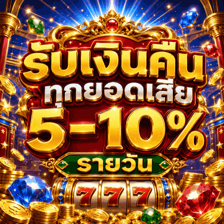 รับเงินคืนทุกยอดเสีย 5–10% รายวัน